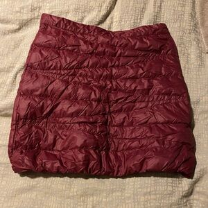 RED FOX quilted puffer skirt